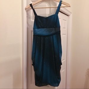 Roxette Juniors L Blue and Black Sparkly Dress